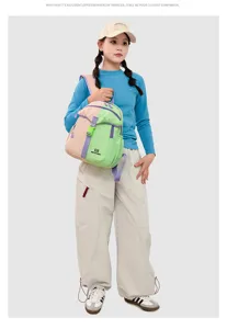 Kids outdoor casual colorblock backpack lightweight school travel daypack for boys and girls.