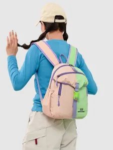 Kids colorful lightweight backpack for outdoor hiking, travel, and casual daily use.