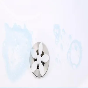 Detailed view of white flower drain hair catcher for kitchen and bathroom anti-clogging.