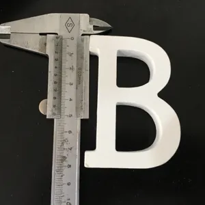 White wooden letter B ornament, ideal for home wedding decoration and photo prop.