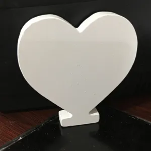 White wooden heart table sign decoration romantic wedding home decor photography props