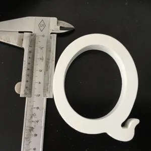 White wooden letter Q decorative prop, perfect for wedding home decor, precise size display.