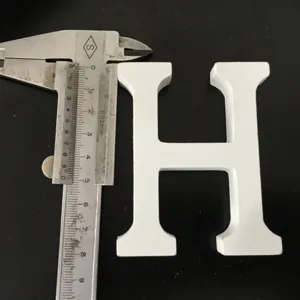 White wooden letter H home decor ornament display photography prop detail size reference