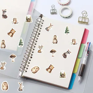 Cute woodland animal stickers for diy journaling, waterproof decorative stickers for notebook.