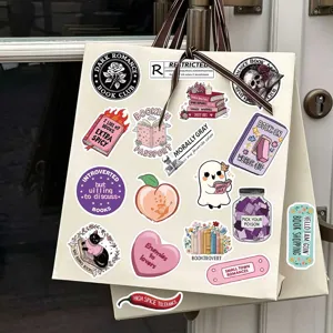 Waterproof book reading themed stickers pack, decorative decals for laptop and luggage.