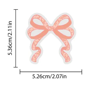 Adesivo con fiocco rosa carino materiale PET custodia per telefono taccuino decorativo