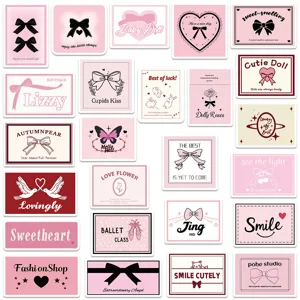 Roze strik hart stickers decoratieve schattige planner notitieboek briefpapier waterflesje