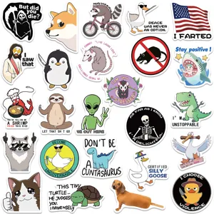 Funny cute waterproof meme stickers pack for skateboard luggage laptop DIY decoration decals