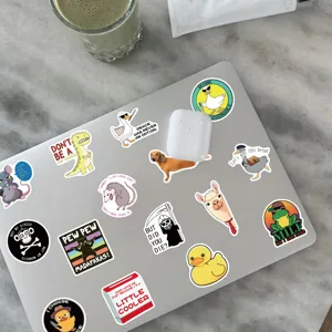 Funny meme vinyl stickers set for laptop, luggage, skateboard DIY decoration, waterproof.