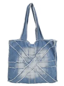Γυναικεία τσάντα denim tote μεγάλη χωρητικότητα ώμου vintage πλυμένη casual
