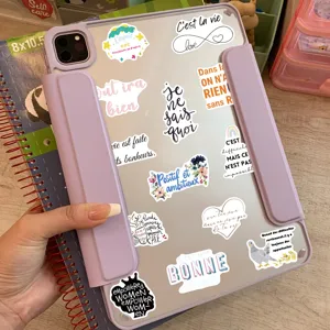 50pcs French motivational quote stickers waterproof DIY decals for laptop suitcase skateboard