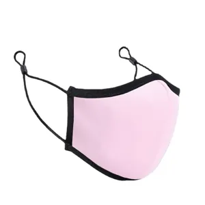 Rosa wiederverwendbare Baumwoll Gesichtsmaske mit verstellbaren Ohrenschlaufen Staubschutz.