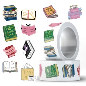 Bookish sticker roll, reading theme decorative waterproof stickers for laptop and journal.