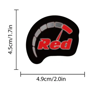 Vue détail autocollant de compteur de vitesse JDM, sticker en vinyle étanche 4.5x4.9cm.