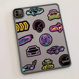 Cyberpunk neon autocollants voiture JDM course impermeable sticker pour casque moto valise