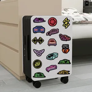 50 pcs JDM cyberpunk autocollants de voiture de course néon étanches pour valise casque