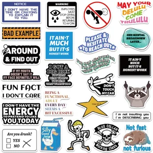 Funny waterproof meme stickers for laptop luggage skateboard DIY decorative decals.