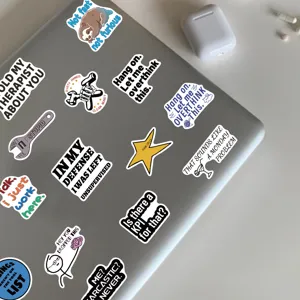 Funny waterproof vinyl stickers for laptop skateboard decoration 50pcs cool aesthetic
