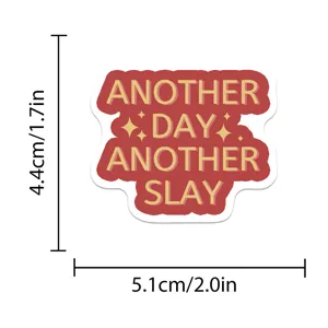 Decorative vinyl sticker featuring funny typography quote design for luggage skateboard.
