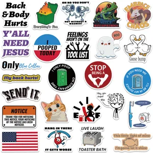 Waterproof funny meme stickers pack for laptop skateboard luggage DIY decoration 50pcs.
