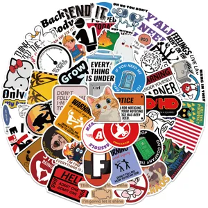 50pcs funny meme graffiti stickers waterproof vinyl decals for luggage skateboard laptop