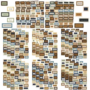 Vintage English Word Small Note Stickers Retro Scrapbook Diary Journal Laptop Skateboard Waterproof Decals Stationery
