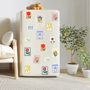 Retro floral stamp stickers roll waterproof decorative stickers for luggage water bottle