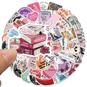 Bookish sticker pack waterproof aesthetic literary vinyl decals for laptop water bottle luggage