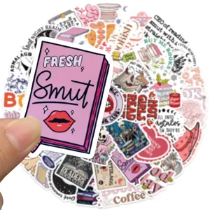 50 Stk. Bücher Liebhaber wasserdichte Aufkleber ästhetische Vinyl Sticker für Laptop Koffer