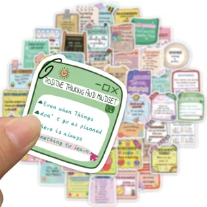 Mental health motivational quote stickers, waterproof vinyl decal packs for water bottles laptops.