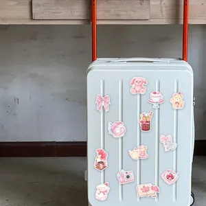 Roze esthetische schattige stickers set voor dagboek laptop telefoon DIY decoratie.