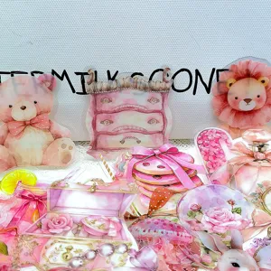 Roze pastel stickers pakket esthetisch schattig dagboek schrijfwaren DIY laptop waterfles