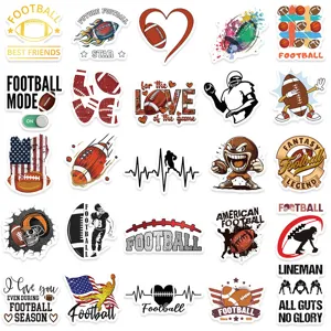 Set d'autocollants thème football américain, autocollants vinyle décoratifs DIY étanches