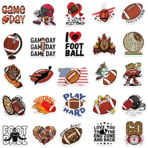 Kit d'autocollants de football americain, stickers DIY etanches pour ordinateur, casque.