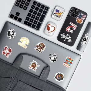 Pack autocollants adhesifs football americain impermeables pour ordinateur portable casque.