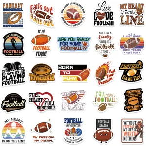 Pack d'autocollants football vinyle étanche pour ordinateur portable casque et déco DIY.