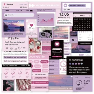 Minimalist healing aesthetic stickers daily share journal laptop phone decorative cards