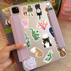 Adesivi estetici in stile acquerello per diario, laptop e decorazione della bottiglia d'acqua.