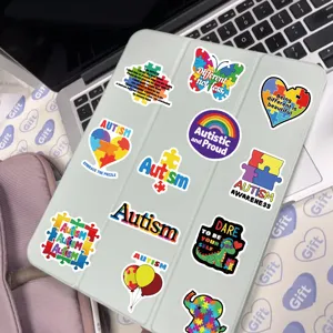 50pz adesivi colorati consapevolezza autismo vinile impermeabili per laptop casco.