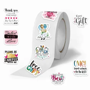 Carini Adesivi Decorativi Con Modelli e Slogan Inglesi Adesivo Sigilla Busta Materiale per Diario Artigianato Fai da Te
