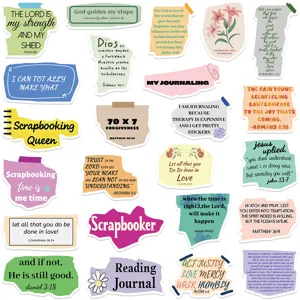 Bible verse stickers aesthetic journaling Christian scripture stickers decorative decals pack
