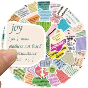 Waterproof Bible verse stickers aesthetic decorative journaling stationery decals pack.