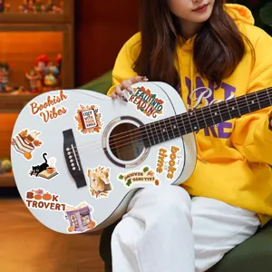 Autumn bookish decorative stickers for guitar, laptop and phone. 50pcs waterproof.