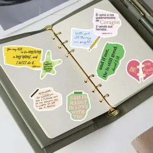 Colorful Christian Bible verse stickers set waterproof decorative decals for journal laptop DIY