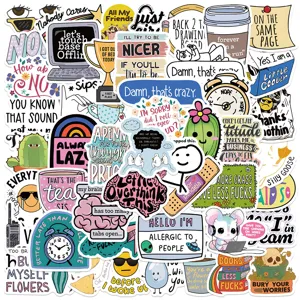 Sarcastic Waterproof Vinyl Stickers Funny English Slogans Decals For Laptop Suitcase Skateboard Phone DIY Decoration