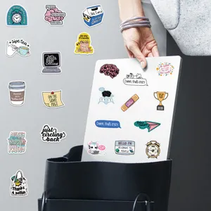 Waterproof sarcastic funny stickers for laptop, luggage, and phone. Aesthetic DIY vinyl decals.