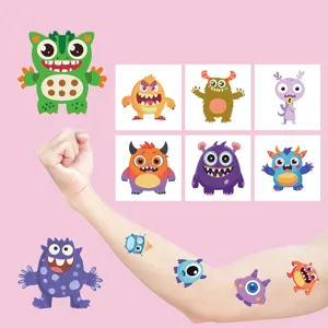 Süße Monster temporäre Tattoos wasserdichte Aufkleber Party Gefälligkeiten Arme