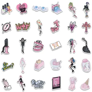 Y2K gothic cute graffiti stickers set for laptop phone luggage, aesthetic waterproof decals.
