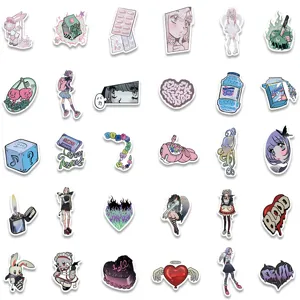 Y2K sweet cool retro millennium girl kawaii graffiti stickers for luggage laptop phone deco.