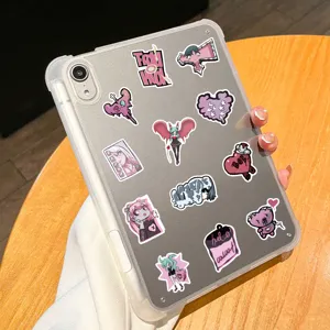 Cute domi girl anime kawaii stickers detail view, waterproof decorative decal set for use.